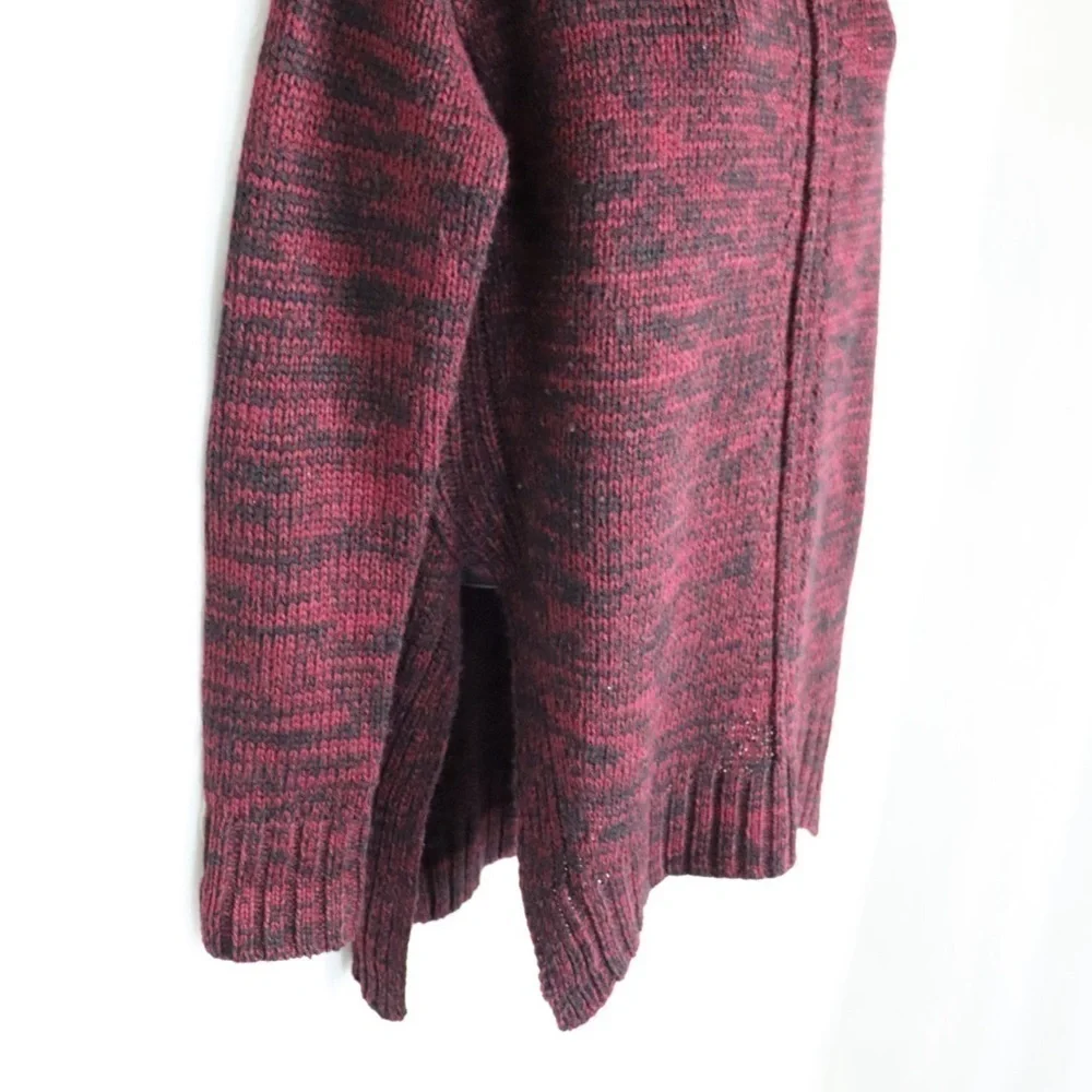 JOHN + JENN Burgundy Cable Knit Turtleneck Sweater - Picture 7 of 13